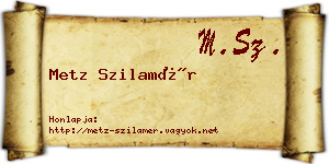 Metz Szilamér névjegykártya